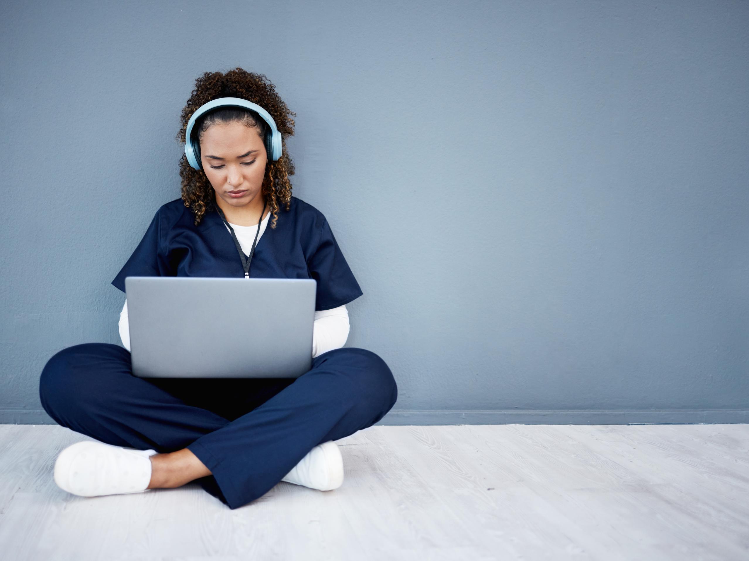 Medical student listening to a Medical Endoscopy podcast